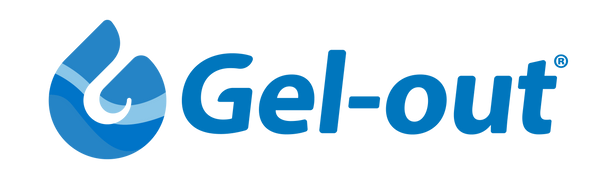 Gel-out blue horizontal logo
